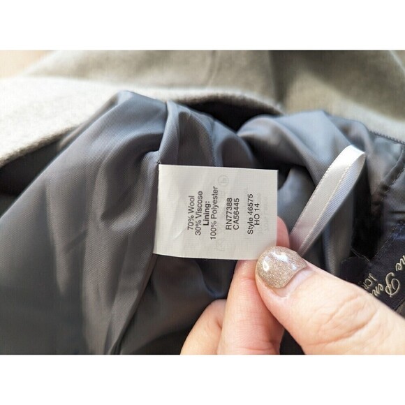 J Crew Wool Blend Skirt Women's Size 0 Gray Pencil Knee Length - Picture 10 of 10